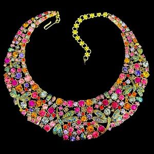 Heidi Daus Colorful Crystal Dragonfly Necklace